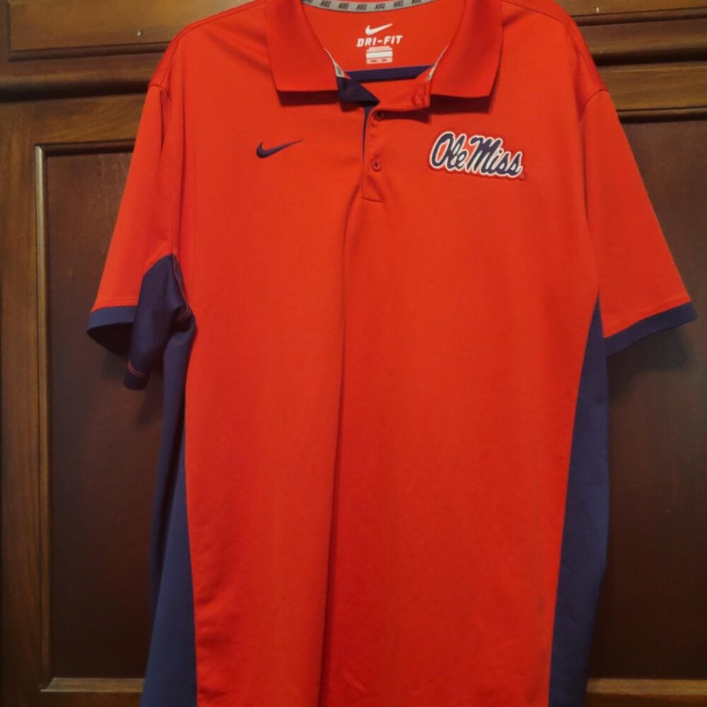 Nike Dri-Fit Ole Miss Polo Shirt--size XXL--$25